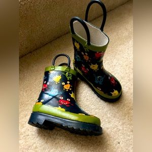 Size 6 Toddler boys Monster Rainboots by western chief